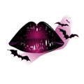 Lilac bat lips