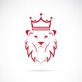 Vector image of an lion crowned