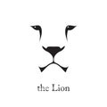 Vector image of an lion head on white background. Royalty Free Stock Photo