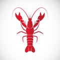 Vector image of an lobster design Royalty Free Stock Photo