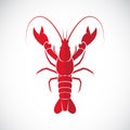 Vector image of an lobster design