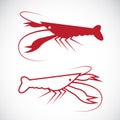 Vector image of an lobster design. Royalty Free Stock Photo