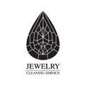 Vector image of logo jewelry service. Trendy concept for repair shop or maintenance of jewelry products