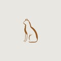 Vector image of a logo that symbolically uses a cat