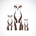 Vector image of an meerkats Royalty Free Stock Photo