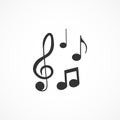 Vector image musical note icon.