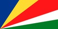 Vector image of the national flag of Republic of Seychelles.