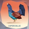 Origami mosaic Capercaillie