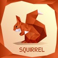 Origami Orange Squirrel