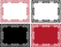 Vector image of ornamental frames in vintage style Royalty Free Stock Photo