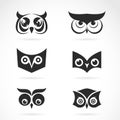 Vector image of an owl face design. Royalty Free Stock Photo