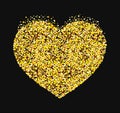 Stylized heart made of sequins. Symbol of lovers. Vector