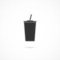 Vector image paper cup icon. Royalty Free Stock Photo