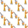 Vector image Pattern Firefighter Fire Extinguisher