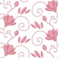 Pink Magnolia pattern Royalty Free Stock Photo