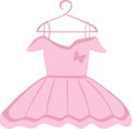 vector image of a pink dress for a little girl Royalty Free Stock Photo