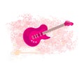 pink guitar - abstract background Royalty Free Stock Photo