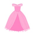 vector image of pink princess dress for little girl Royalty Free Stock Photo