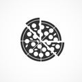 Vector image pizza icon.