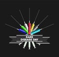 Vector image poster rare diseace day Royalty Free Stock Photo