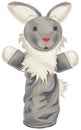 Image puppet rabbit isolated