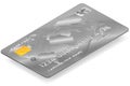 Vector drawing of a bank card white background