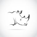 Vector image of rhino head