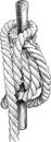 Vector drawing of a rigging rope Royalty Free Stock Photo