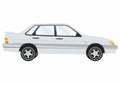 Vector image of Russian white car `15`. Simple vector illustration