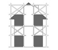 Vector image of scaffolding