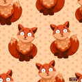 Seamless pattern of toys animals