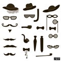 Silhouettes photo booth props set