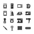 Vector image of set of household appliances icons. Royalty Free Stock Photo