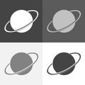 Vector image set of space. Planet Saturn Icon. Vector Saturn ic Royalty Free Stock Photo