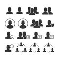 Vector image set of users icons.