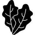 Lettuce Glyph Icon Vegetable Vector