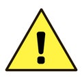 Vector image sign that warns of danger on white background