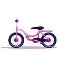 Vector image of a single bike isolated on white background. Cartoon style Object. EPS 10 Royalty Free Stock Photo