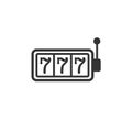 Vector image of slot machine icon flat Royalty Free Stock Photo