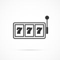 Vector image slot machine icon. Royalty Free Stock Photo