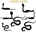 Vector Image - snake silhouette on white background