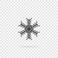 Vector image snowflake. Snow icon. Snow in winte on transparent background