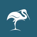 Vector image of an stork Royalty Free Stock Photo