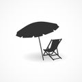 Vector image summer holidays icon. Royalty Free Stock Photo