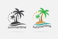 Vector image of an summer time design. Royalty Free Stock Photo