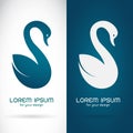 Vector image of an swan design Royalty Free Stock Photo