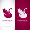 Vector image of an swan design Royalty Free Stock Photo