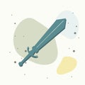 Vector image sword on multicolored background Royalty Free Stock Photo