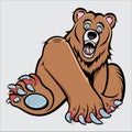 Vector Image of a Teddy Bear Animal Character