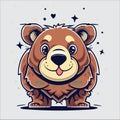 Vector Image of a Teddy Bear Animal Character